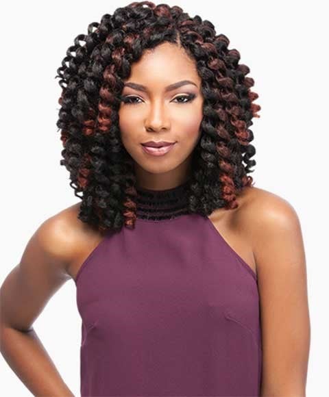 AFRICAN COLLECTION SYN JAMAICAN BOUNCE 26 Color T1B/350 Hair for Braid Extensions Asetena Pa