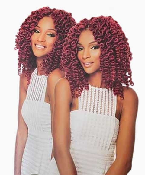 FASHION IDOL EXPRESS SYN CUBA BOUNCE CURL 12 Color P1B/33 Hair for Braid Extensions Asetena Pa