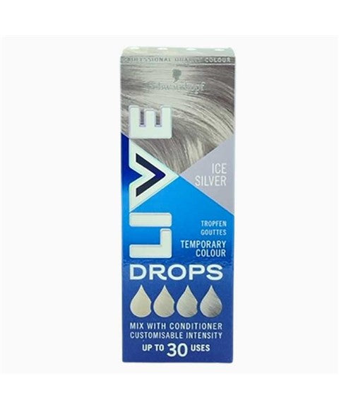 LIVE DROPS TEMPORARY COLOUR ICE SILVER Hair Color Asetena Pa