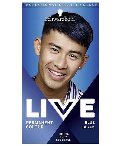 LIVE PERMANENT COLOUR 090 BLUE BLACK Hair Color Asetena Pa