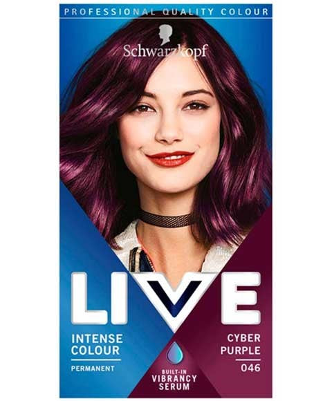LIVE COLOR INTENSE PERMANENT COLOURS 046 CYBER PURPLE Hair Color Asetena Pa