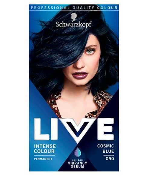 LIVE COLOR INTENSE PERMANENT COLOURS 090 COSMIC BLUE Hair Color Asetena Pa