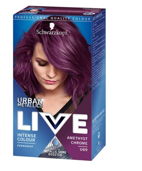 LIVE URBAN METALIC INTENSE PERMANENT COLOUR U69 AMETHYST CHROME Hair Color Asetena Pa