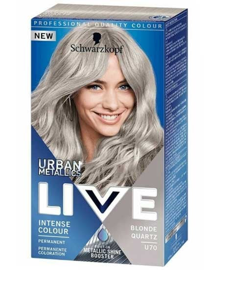 LIVE URBAN METALIC INTENSE PERMANENT COLOUR U70 BLONDE QUARTZ No Size Hair Color Asetena Pa