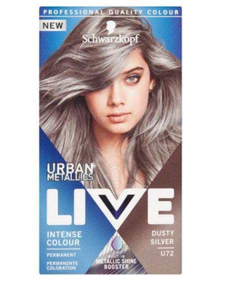 LIVE URBAN METALIC INTENSE PERMANENT COLOUR U72 DUSTY SILVER Hair Color Asetena Pa