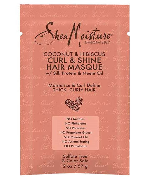 COCONUT AND HIBISCUS CURL AND SHINE HAIR MASQUE SACHET 57 g Treatments Asetena Pa
