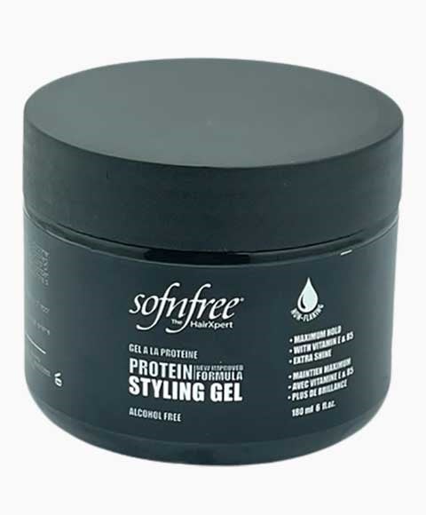 SOF N FREE PROTEIN STYLING GEL BLACK 180 ml Hair Styling Asetena Pa