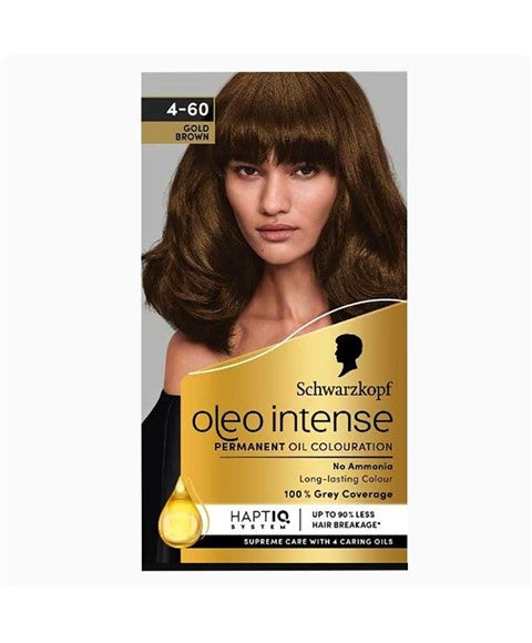 OLEO INTENSE PERMANENT OIL COLOURATION 4 60 GOLD BROWN Hair Color Asetena Pa