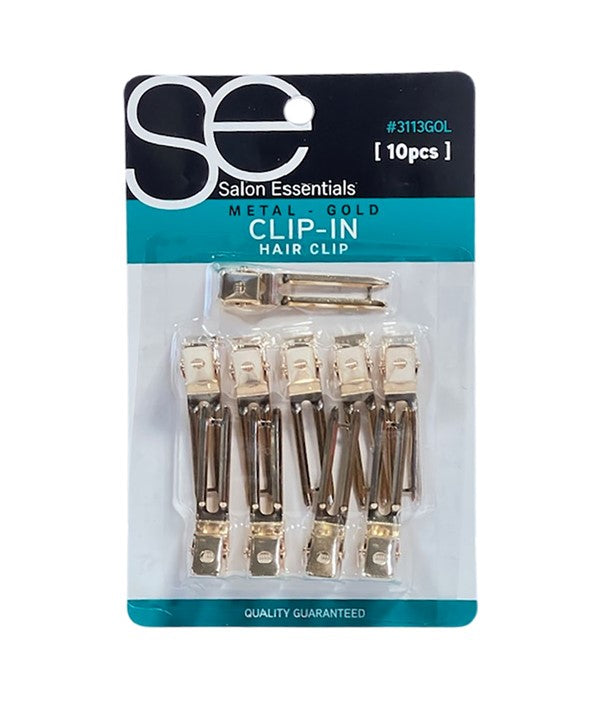 SALON ESSENTIAL METAL GOLD CLIP IN HAIR CLIP 3113GOL 10 pcs Salon Accessories Asetena Pa
