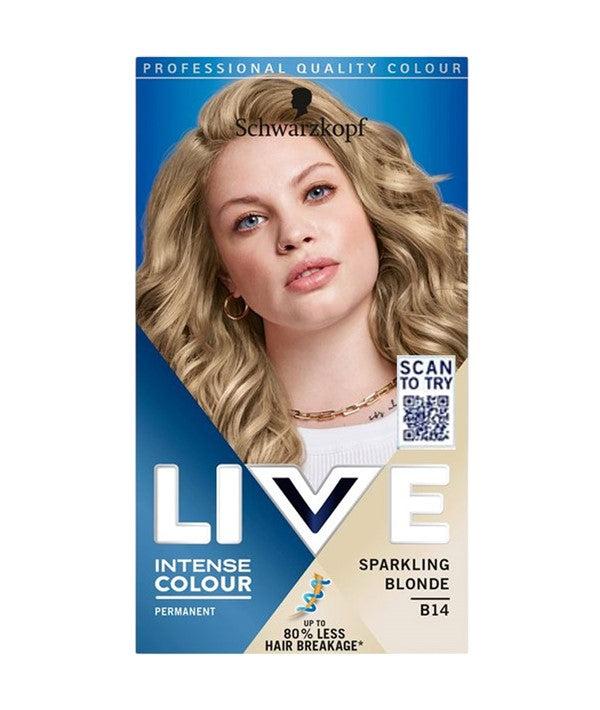 LIVE INTENSE PERMANENT COLOUR B14 SPARKLING BLONDE Hair Color Asetena Pa