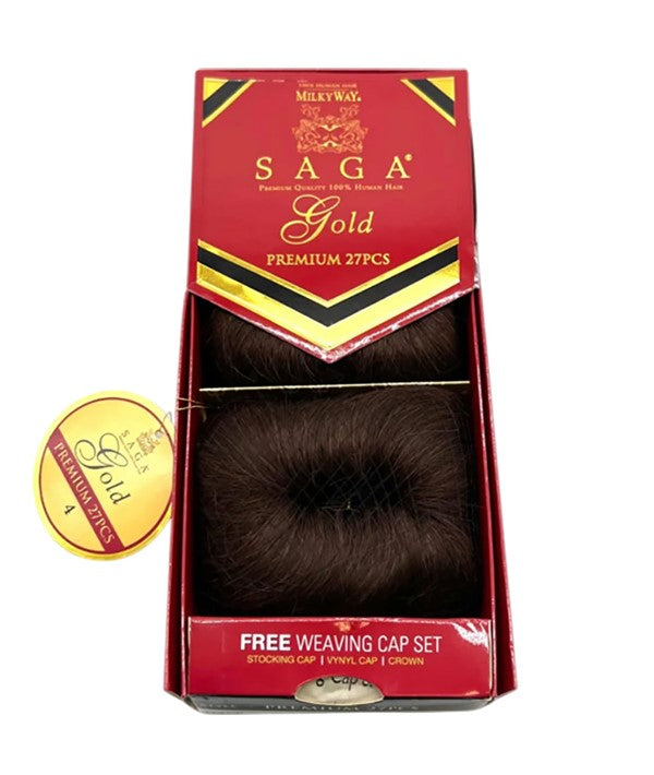 SAGA GOLD REMY HAIR PREMIUM 27 PCS Color 2 Human Hair Bundles Asetena Pa