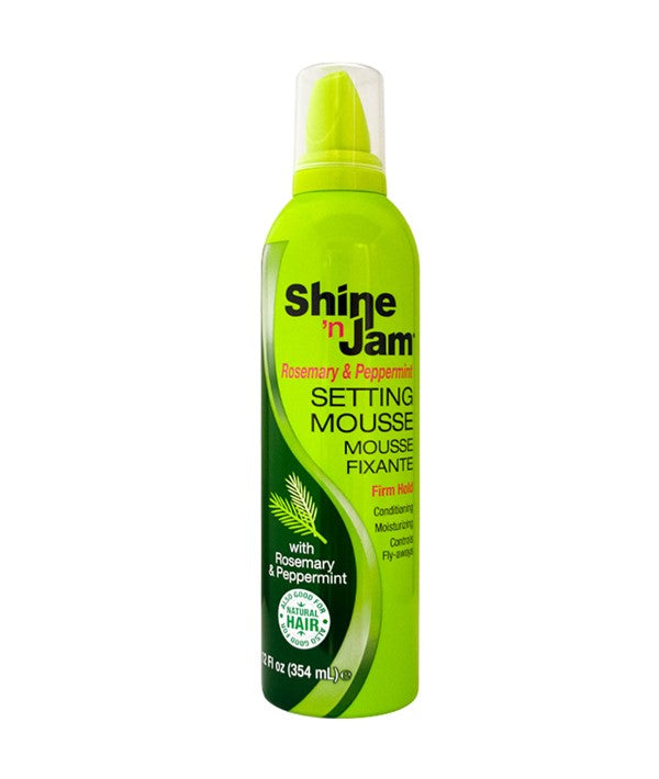 SHINE N JAM ROSEMARY AND PEPPERMINT FIRM HOLD SETTING MOUSSE 354 ml Hair Styling Asetena Pa