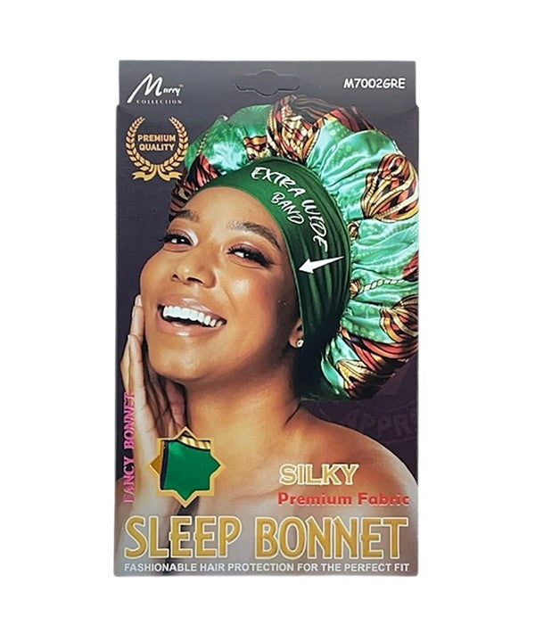 SILKY SLEEP EXTRA WIDE BAND BONNET M7002GRE Durags and Caps Asetena Pa