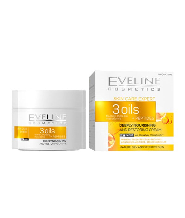 SKIN CARE EXPERT 3 OILS DEEPLY NOURISHING RESTORING CREAM 50 ml Skin Moisturizing Asetena Pa