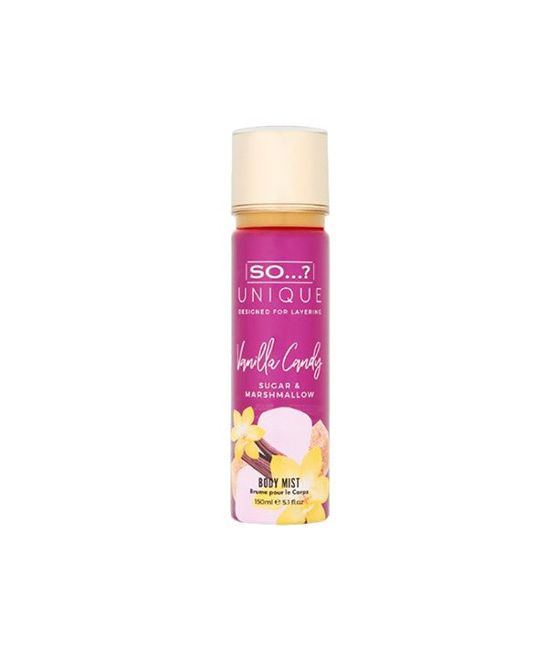 SO UNIQUE VANILLA CANDY SUGAR AND MARSHMALLOW BODY MIST 150 ml Body Spray Asetena Pa