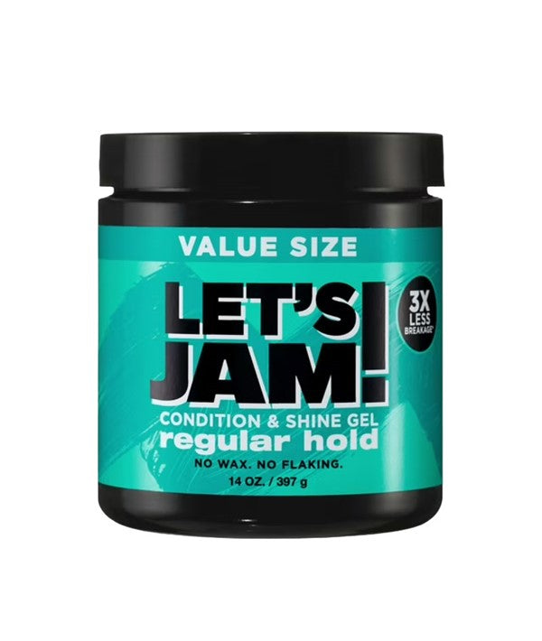 LETS JAM CONDITION AND SHINE REGULAR HOLD GEL 397 g (Pack of 2) Hair Styling Asetena Pa