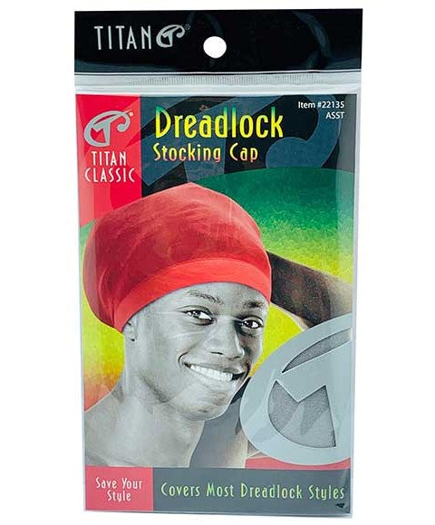TITAN CLASSIC DREADLOCK STOCKING CAP 22135 Color Assort Durags and Caps Asetena Pa