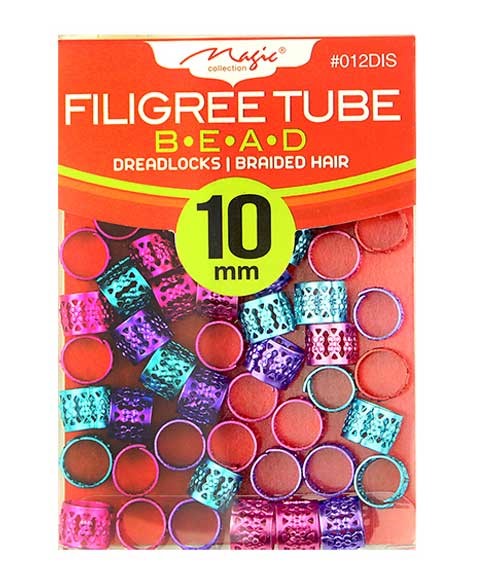 MAGIC COLLECTION FILIGREE TUBE BEAD 012DIS 10 mm Color Assorted Kids Hair Accessories Asetena Pa