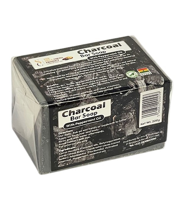 CHARCOAL BAR SOAP WITH PEPPERMINT OIL 200 g Body Care Asetena Pa