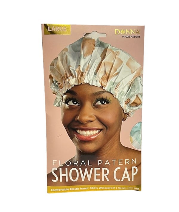 PREMIUM COLLECTION FLORAL SHOWER CAP 11025 ASSORT Large Durags and Caps Asetena Pa