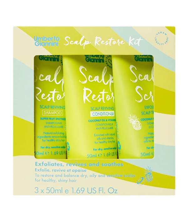 UMBERTO GIANNINI SCALP RESTORE STARTER KIT 3x50ml Treatments Asetena Pa