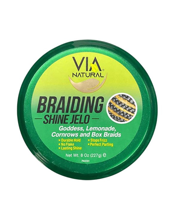 VIA NATURAL BRAIDING SHINE JELO 453 g Hair Styling Asetena Pa