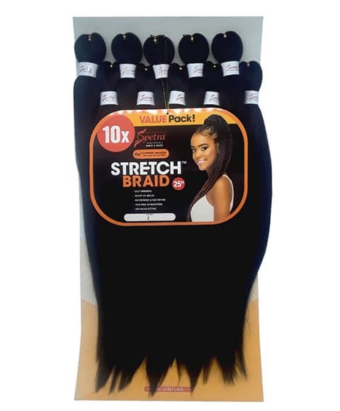 SPETRA MIRACLE FIBER 10X STRETCH BRAID 25 Color TP27/1B Hair for Braid Extensions Asetena Pa