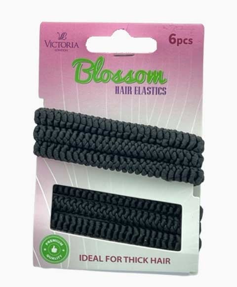 BLOSSOM HAIR ELASTIC BANDS 58A1 6 x 12 Pcs Color Black Kids Hair Accessories Asetena Pa