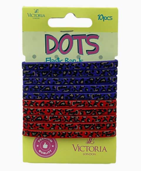 DOTS ELASTIC BANDS 22A4 10 Pcs Color Purple And Red Kids Hair Accessories Asetena Pa