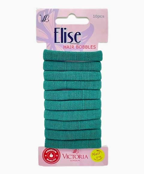 ELISE HAIR BOBBLES 31A9 10 pcs Color Green Kids Hair Accessories Asetena Pa