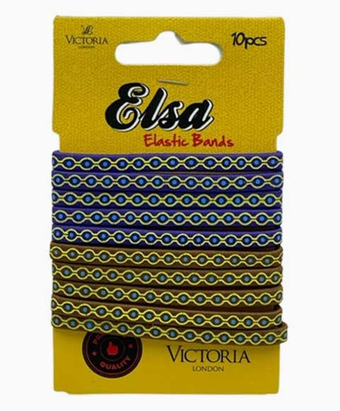 ELSA ELASTIC HAIR BANDS 47A2 10 Pcs Color Purple And Brown Kids Hair Accessories Asetena Pa