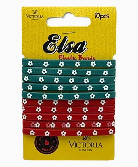 ELSA ELASTIC HAIR BANDS 61B3 10 Pcs Color Green And Red Kids Hair Accessories Asetena Pa
