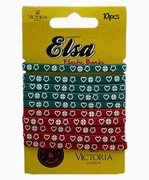 ELSA ELASTIC HAIR BANDS 61D3 10 Pcs Color Green And Red Kids Hair Accessories Asetena Pa