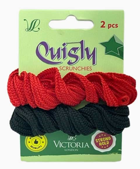 QUISLY HAIR SCRUNCHIES 27A2 2 pcs Color Red And Black Kids Hair Accessories Asetena Pa