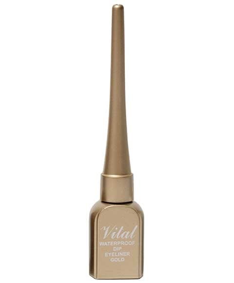 WATERPROOF DIP EYELINER GOLD 6 ml Eye Makeup Asetena Pa