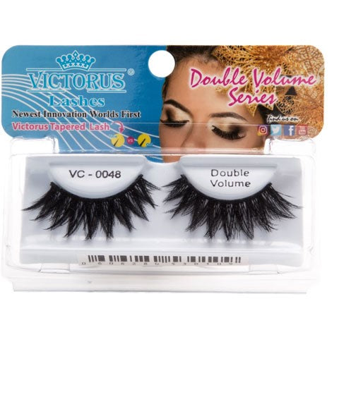 VICTORUS NATURAL TAPERED STRIP LASH VC 0048 BLACK double volume Eye Makeup Asetena Pa