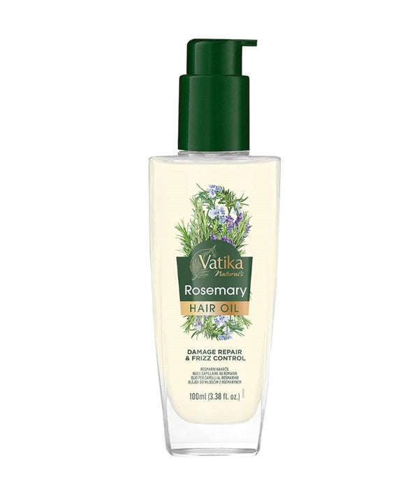 VATIKA NATURALS DAMAGE REPAIR AND FRIZZ CONTROL ROSEMARY HAIR OIL 100ml Sprays, Serums and Oils Asetena Pa