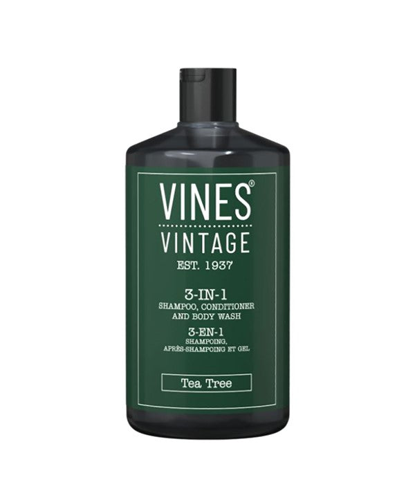 VINES VINTAGE 3 IN 1 TEA TREE SHAMPOO CONDITIONER AND BODY WASH 500 ml Shampoo Asetena Pa