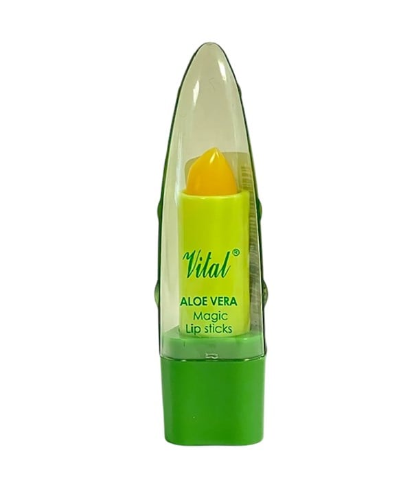 VITAL ALOE VERA COLOUR CHANGING MAGIC LIPSTICKS Color Peach Lips Asetena Pa