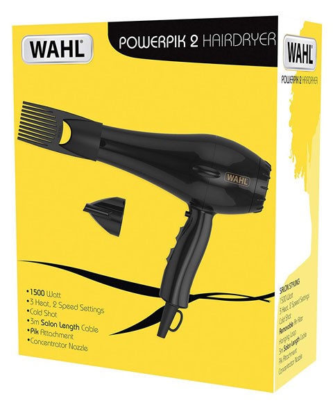 WAHL POWERPIK 2 SALON STYLING HAIRDRYER Color Black Hair Dryers Asetena Pa