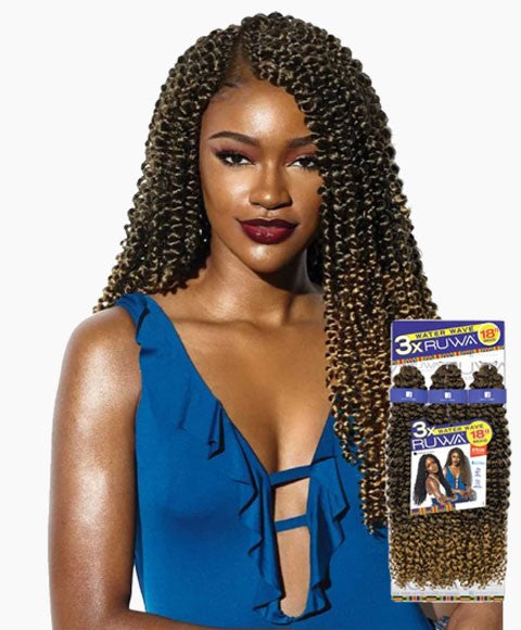 X PRESSION SYN 3X PRE STRETCHED RUWA WATER WAVE BRAID 18 Color 2 Hair for Braid Extensions Asetena Pa