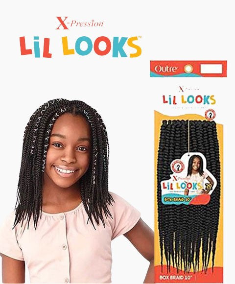 X PRESSION SYN LIL LOOKS BOX BRAID 10 Inches Color 2 Hair for Braid Extensions Asetena Pa