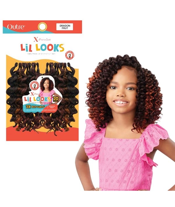 X PRESSION SYN LIL LOOKS 2X DEEP CURL 6 Inches Color 2 Hair for Braid Extensions Asetena Pa