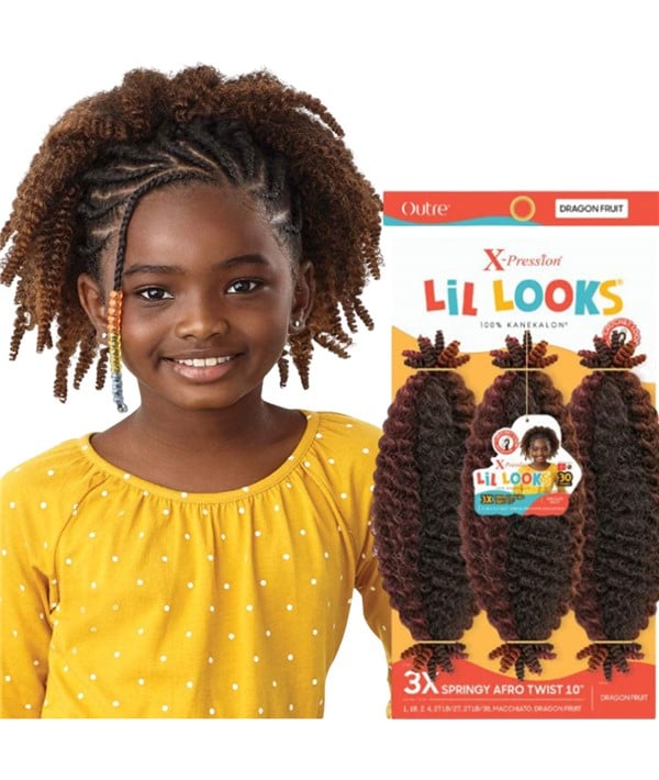 X PRESSION SYN LIL LOOKS 3X SPRINGY AFRO TWIST 10 Color 2 Hair for Braid Extensions Asetena Pa