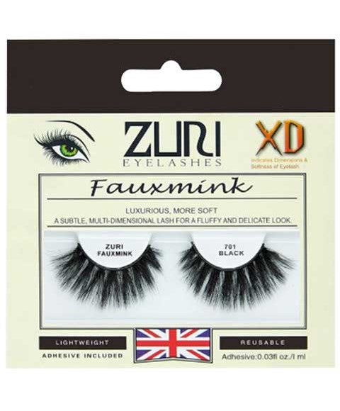 ZURI FAUXMINK EYELASHES 701 BLACK Eye Makeup Asetena Pa