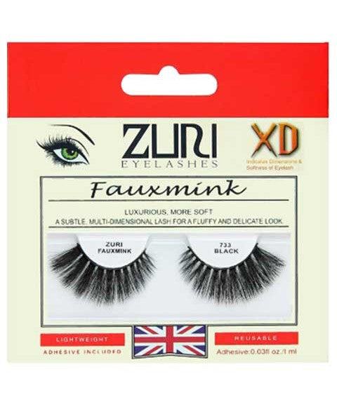 ZURI FAUXMINK EYELASHES 733 BLACK Eye Makeup Asetena Pa