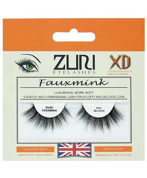 ZURI FAUXMINK EYELASHES 903 BLACK Eye Makeup Asetena Pa