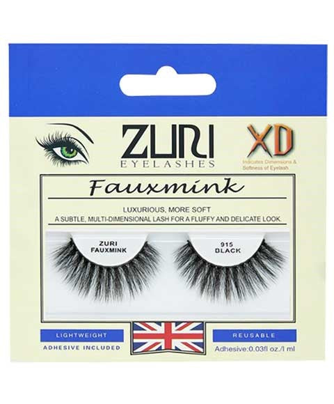 ZURI FAUXMINK EYELASHES 915 BLACK Eye Makeup Asetena Pa