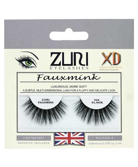 ZURI FAUXMINK EYELASHES 944 BLACK Eye Makeup Asetena Pa