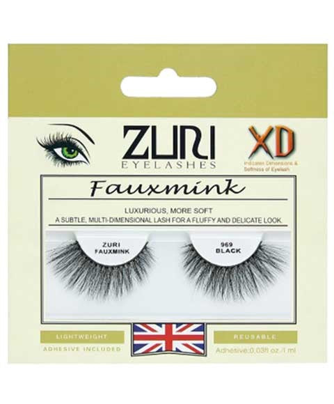 ZURI FAUXMINK EYELASHES 969 BLACK Eye Makeup Asetena Pa